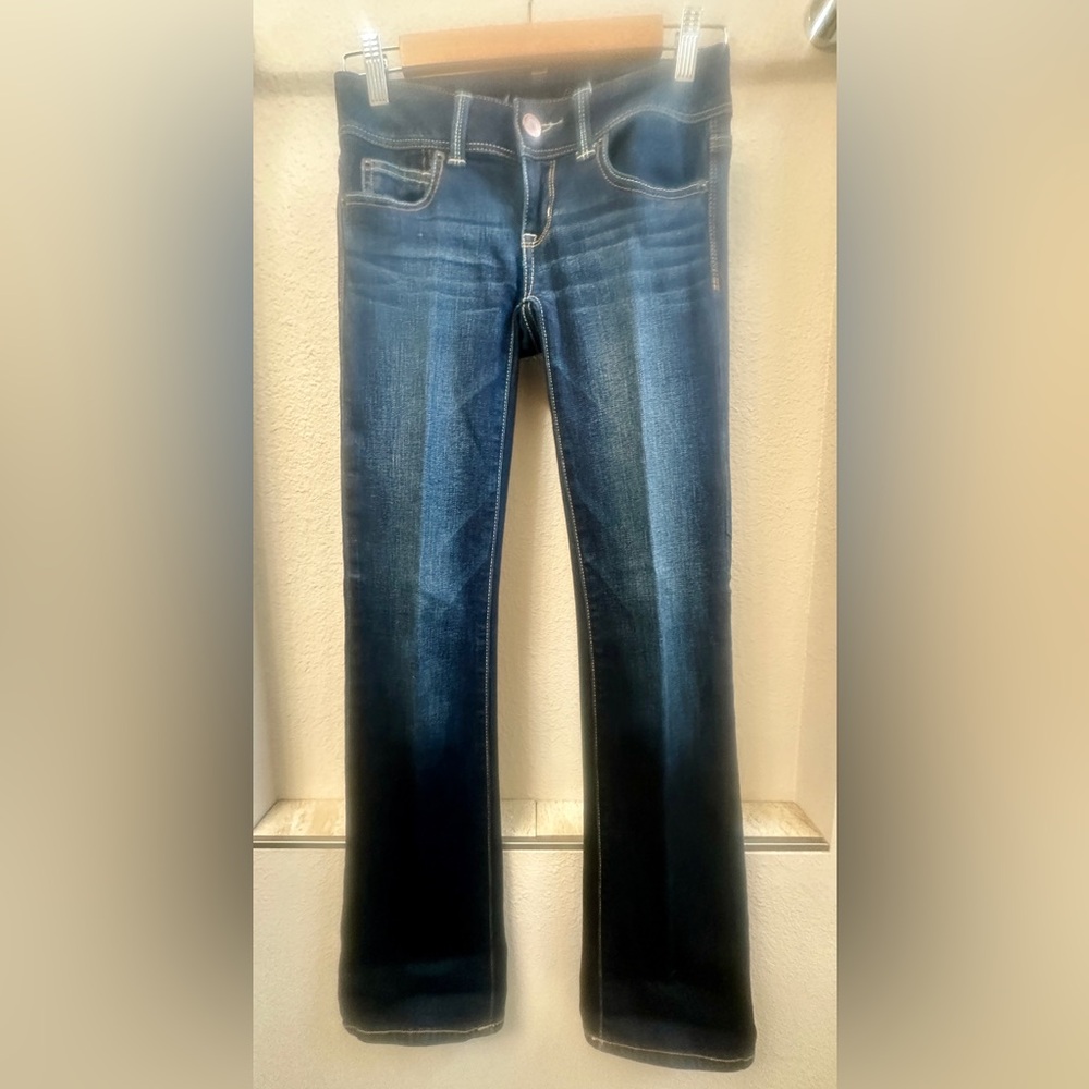 American Eagle Outfitters Women's Stretch Slim Boot Jeans - Dark Blue